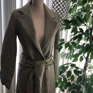 Anthropologie Tulle Green/White Peacoat